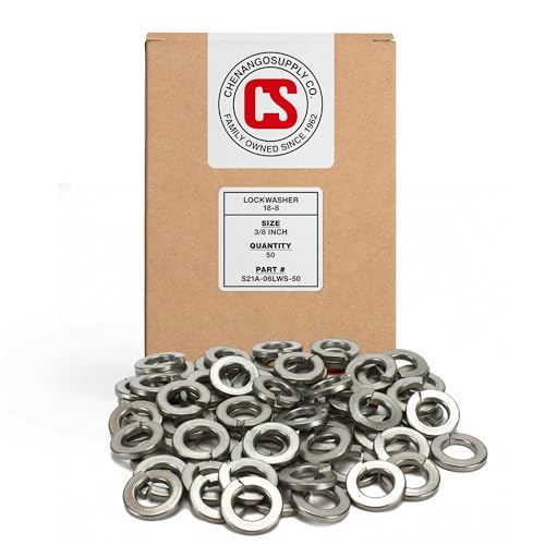 Chenango Supply Stainless 3/8 Lockwashers, 304 Stainless Steel - size: 3/8 LOCKWASHER
