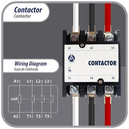Appli Parts APAC-330120 Heavy Duty Contactor 3 Poles 30A 120V Coil Replacement for AC Compressors and Electrical Applications UL Certified E476929 - size: 3 Pole / 30A / 120V