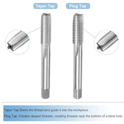 uxcell 3pcs Metric Hand Tap and Die Set, M12 x 1.75 Taper/Plug Thread Taps & Round Die, Hand Threading Tapping Tool Kit for Thread Repair - size: M12 x 1.75