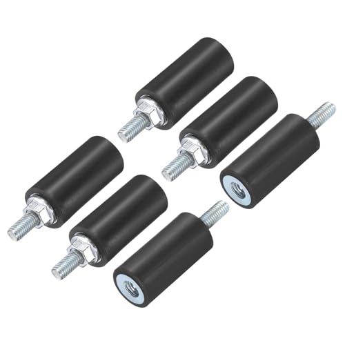 uxcell 6pcs M5x15mm Rubber Isolator Mounts with Studs 15x30mm - size: VD-D15*H30, M5*15