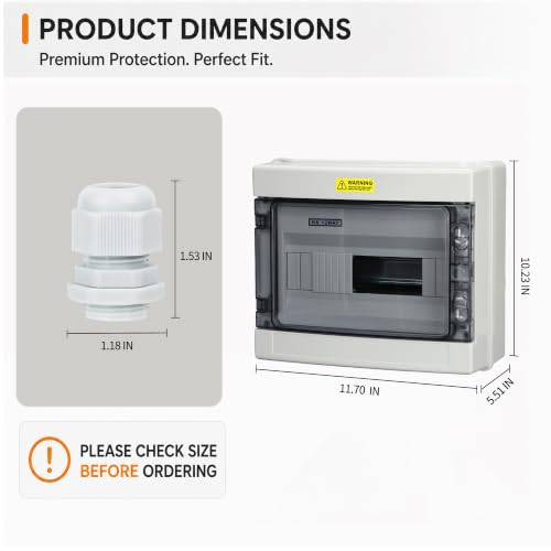 12-Way IP66 Waterproof Din Rail Breaker Box - size: HA-12