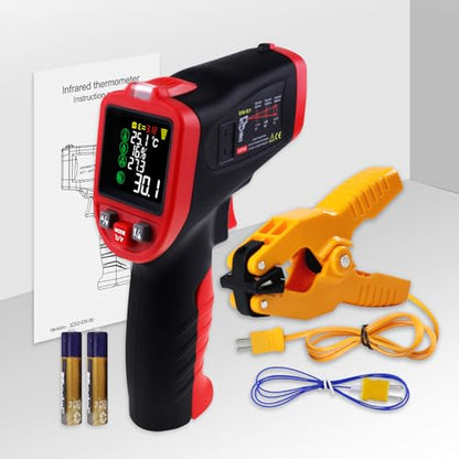 Infrared Thermometer Temperature Gun, Infrared Thermometer HVAC, -50~850°C (58~1562°F) Laser Temperature Gun for Automotive, HVAC,Industrial Use