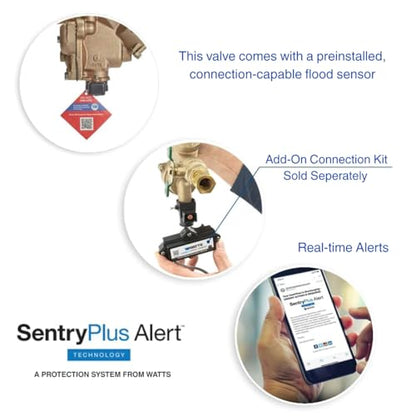 Febco 825Y Bronze RPZ Backflow Preventer with SentryPlus Sensor, 3/4" - size: 3/4 Inch, style: With Flood Sensor