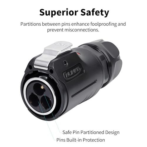 CNLINKO LP-24 3 Pin Circular Connector IP68 Waterproof Mating Plug Set - size: 3-Pin