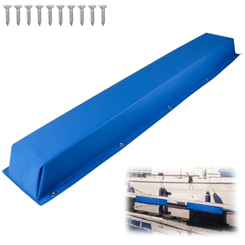 ORLANG 36"/48"/59"/72" Dock Bumpers,Dock Fenders with Stainless Steel Screws,Boat Dock Bumpers,Dock Post Bumper for Docking Edges, Piling, Vertical Poles, Horizontal Decks or Piers(Multiple Colors) - color: Blue, style: 48 In-1Pack