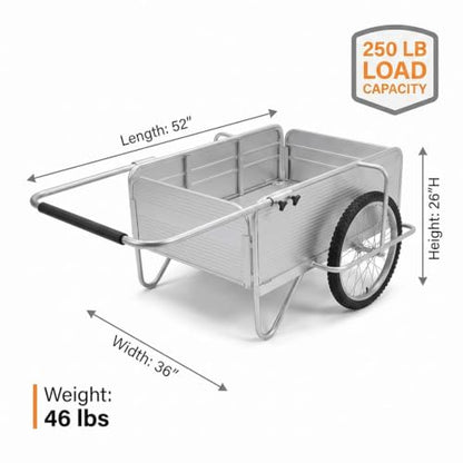FarmTek Aluminum Fold-Up Utility Cart – 250 lb Capacity