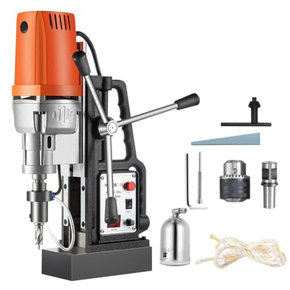VEVOR 1680W MD50 Magnetic Drill 300 RPM Spindle Speed Electric Magnetic Drilling System with 2 Inch Boring Diameter and 2900 LBS Magnet Force - size: 2 in