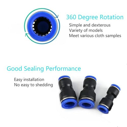 Reducer Push to Connect Fitting, 1/2" to 3/8" Tube OD, Reducing Pneumatic Quick Connector Coupler (Pack of 10) - size: 1/2"-3/8“ Tube OD