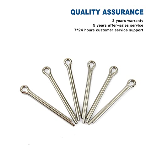 Boatsea 144 Pcs Large Cotter Pin Assortment, Zinc Plated Steel Split Pin Fastener Clip Straight Hairpin for Automotive Mechanics Small Engine Repair