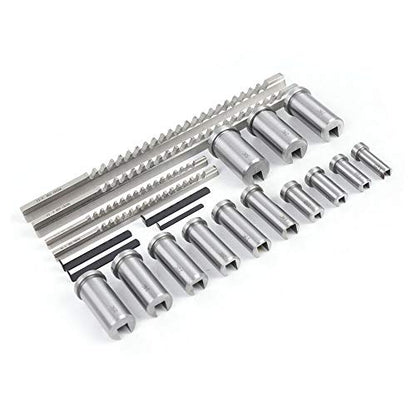 TFCFL 22pcs Keyway Broach Kit Metric Size Metalworking Tool Lathe Collared Bushing Shim Set Metric Size Metalworking Tool Set 12-30 HSS for CNC Router