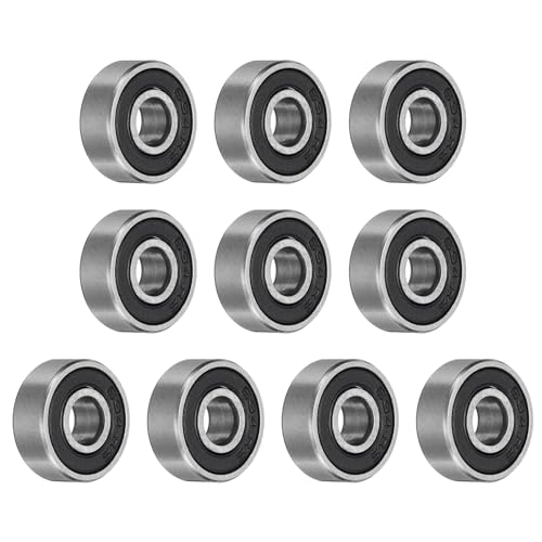 uxcell 10pcs 694-2RS Bearing 4x11x4mm, Chrome Steel Double Rubber Seals Miniature Bearing, Lubricated Deep Groove Ball Bearings, P6 (ABEC 3) - size: 694-2RS