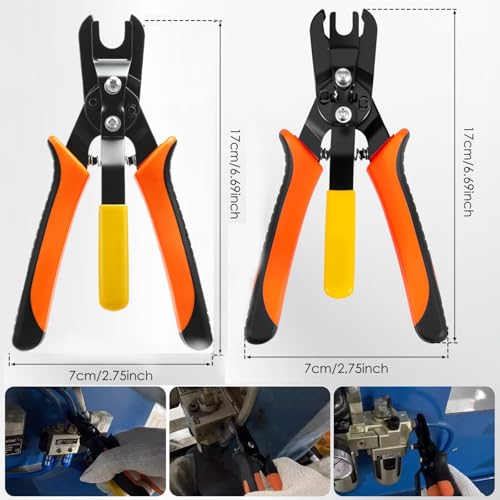 Air Line Removal Tool Pliers, Push to Connect Fittings Disconnect Tool for Air Hose, Quick Connect Pneumatic Fitting Release Plier for Automotive & Industrial Use (1/4" 5/16" & 3/8" 1/2") - color: 1/4" 5/16" & 3/8" 1/2"