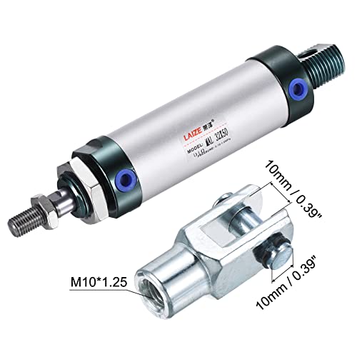 MECCANIXITY Pneumatic Air Cylinder MAL32X50 32mm Bore 50mm Stroke - size: 32X50 mm