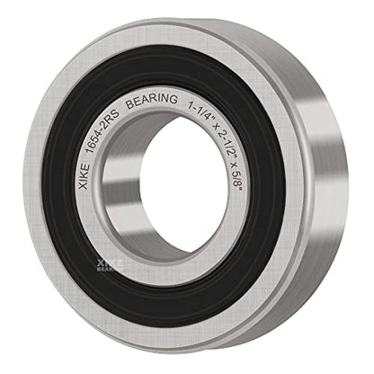 XIKE 4 Pcs 1654-2RS Bearings 1-1/4"x2-1/2 x5/8", Double Rubber Seals. - size: 1654-2RS Size 1-1/4"x2-1/2"x5/8"