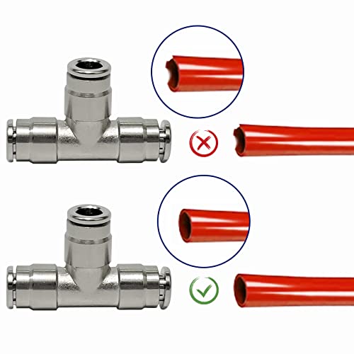 Brass 1/4" 3 Way Union Tee Push to Connect tee and Air Fittings