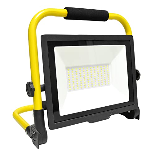 SKYWORLD 75W LED Work Light, 6000K LED Flood Lights 500W Equivalent, IP66 Waterproof, 3M 10FT Cord with Plug, Adjustable Portable Working Lights for Workshop, Garage, Construction Site, Outdoor - size: 75W