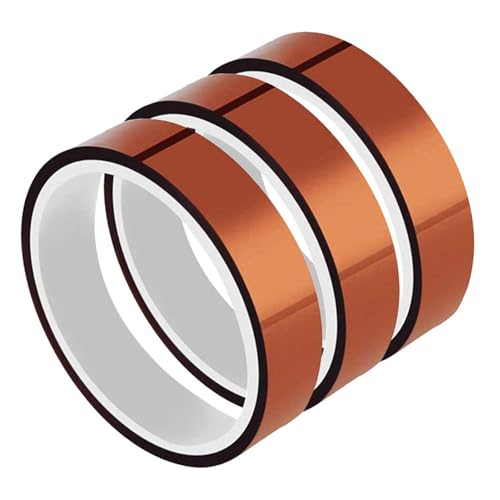 Viaky 3 Rolls High Temperature Tapes, 4/5''*108ft Heat Resistant Tape - color: Brown