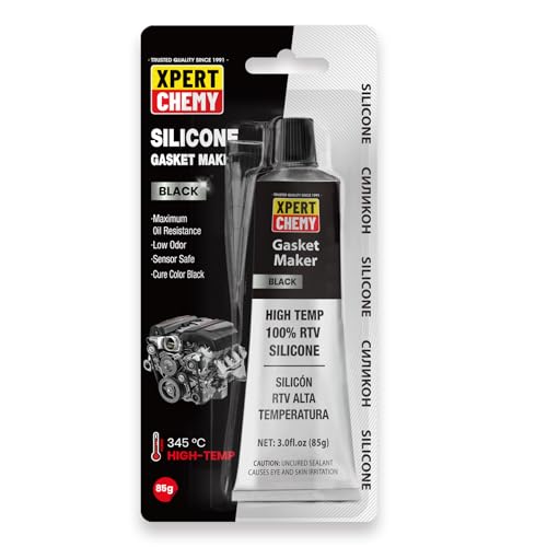 RTV Silicone Gasket Maker, High Temp Silicone Sealant for Automotive, Anti-Freeze RTV Resist Oil for Bonding Internal Combustion, Steam Turbines, Engines, Gearboxes, Pumps, Black - style: Black