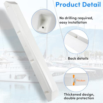 Boat Dock Fender with Screws,PVC Marine for Boat Dock Vertical Pole Post or Corner Dock(24 inch,38 inch,48 inch,72 inch,31.5 inch) - style: White 48in 3Pack