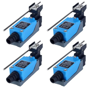 Momentary Limit Switch Travel Switch, Side-Rotating Adjustable Rod, NO and NC Self-Resetting Momentary Switch (4pcs) - style: ME-8107