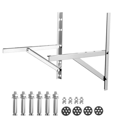 304 Stainless Steel Wall Mount Bracket for 7000-18000 BTU Mini Split AC, Rust Resistant Outdoor Support Frame for Heat Pump Condenser - size: 304 stainless steel 7000-18000BTU