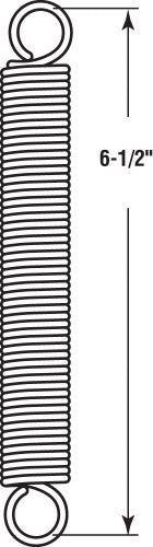 Prime-Line SP 9631 Extension Spring, Spring Steel Construction, Nickel-Plated Finish, 0.091 GA x 3/4 In. x 6-1/2 In., Closed Single Loop (Single Pack) - size: 1 Count (Pack of 1)