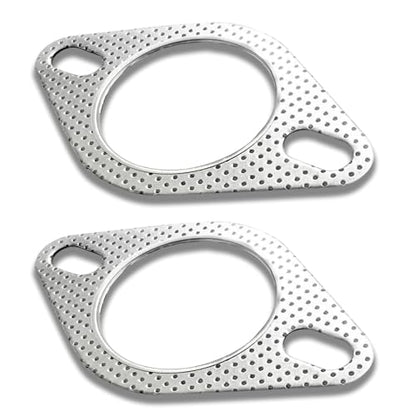 2 Pcs Car Exhaust Gasket,Reinforced High Temperature Gasket Exhaust Flange Gasket Car Accessories,.Exhaust Gasket,Catalytic Converter Gasket,Exhaust Flange Gasket (2.5In) - size: 2.5In