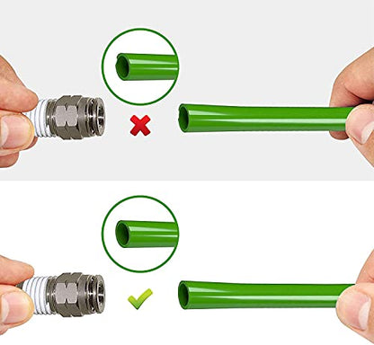 Utah Pneumatic Push-To-Connect Air Fittings1/4"Od 1/8" Npt Air Union Male Push Air Fitting Straight pneumatic fitting Nickel-Plated Brass Pneumatic Push Connect Fittings Air Line Fittings (5 Pack)