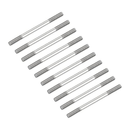 METALLIXITY Double Ended Stud Screws (M4 Thread 55mm Length) 10pcs, 304 Stainless Steel Dual Threaded Rod Bolts - for House Maintenance - size: M4x55mm