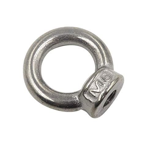 Lependor M6 Metric Ring Shape Lifting Eye Nut 304 Stainless Steel Lifting Eye Threaded Nut Fastener - 10 Pcs M6 (1/4") - color: 10 Pcs M6 (1/4")