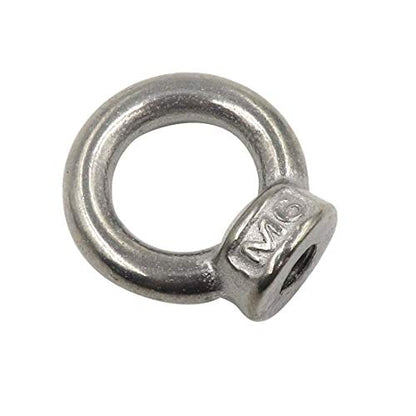 Lependor M6 Metric Ring Shape Lifting Eye Nut 304 Stainless Steel Lifting Eye Threaded Nut Fastener - 10 Pcs M6 (1/4") - color: 10 Pcs M6 (1/4")