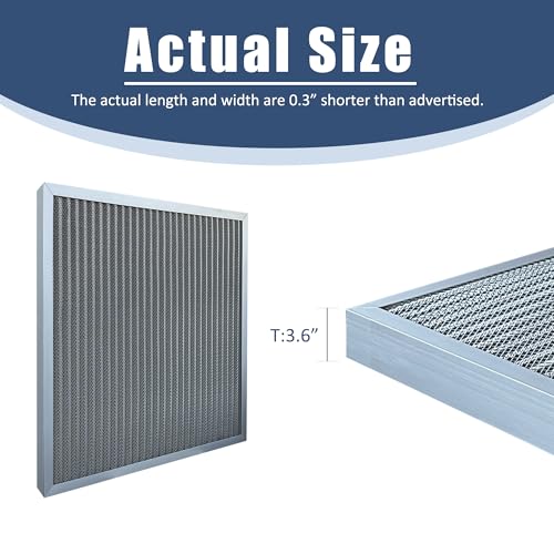 Washable Aluminum Furnace Air Filter, MERV 5, Electrostatic Reusable HVAC Filter (4 inch, 20" x 30" x 4") - size: 4" x 20" x 30", style: 4 inch