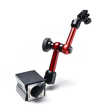 AGPtek® 3-Joint Red Adjustable Magnetic Base Holder for Digital Dial Indicator