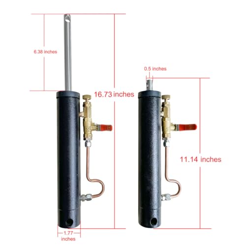 KAKA INDUSTRIAL Hydraulic Cylinder for Metal Bandsaw, 11.22 Inch Retracted to 16.92 Inch Extended Length, 12mm Mounting Hole, Replacement for Metal Cutting Bandsaw Equipment - size: BS-712N/BS-712R/BS-712B Hydraulic Cylinder