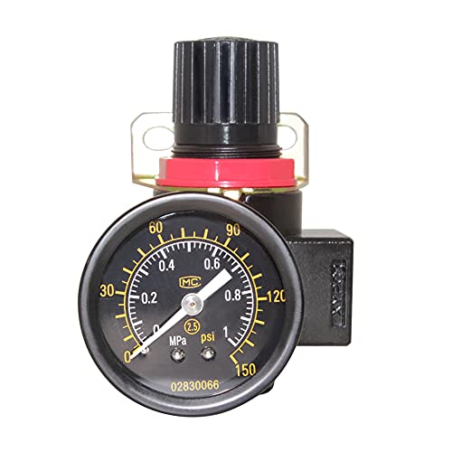 Beduan BR4000 Air Compressor Regulator Combo 1/2" NPT,Manual Drain with Bracket, Gauge - size: 1/2"NPT
