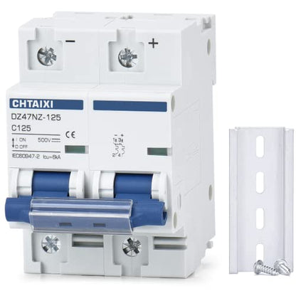 DC Miniature Circuit Breaker, 2 Pole 500V 125 Amp - style: 125 Amp
