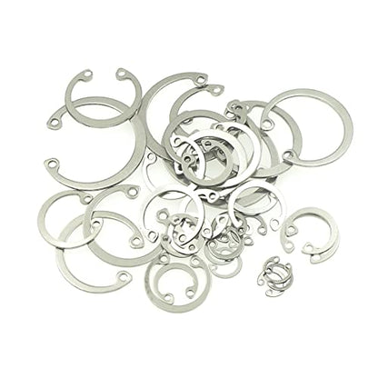 240PCS Metric 8-30mm 304 SS Internal Snap Rings C-Clips Kit