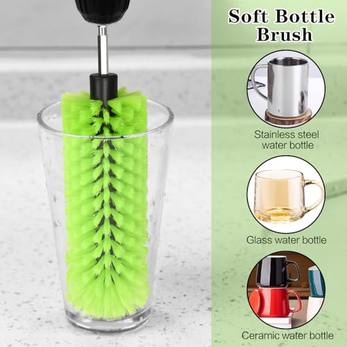 1 Pack Drill Brush for Car Wheel and Bottle(Green) - color: 1 Pack Green