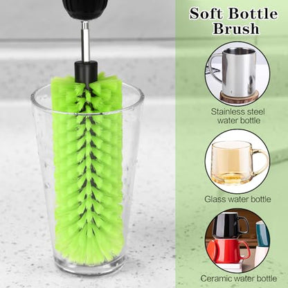 1 Pack Drill Brush for Car Wheel and Bottle(Green) - color: 1 Pack Green