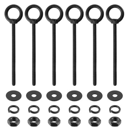 Antrader Lifting Shoulder Eye Bolts,M4 x 60mm,Black,Stainless Steel,6 Sets - size: M4 x 60mm