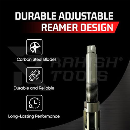 Adjustable Hand Reamer Tool HV-H3 for Metal & Wood Repairs, 1/4" to 15/32" - size: HV to H3 - 7Pcs