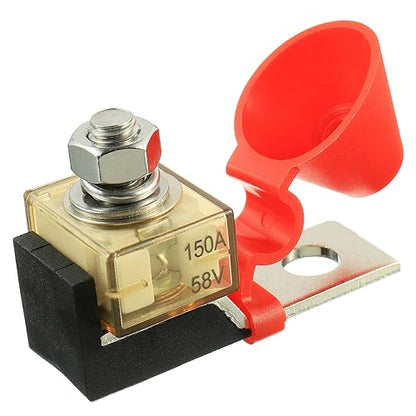 150 AMP MRBF Terminal Block Fuse Holder Single Stud 5/16" (M8) Compact Rated Battery Fuse 150A - size: 150A