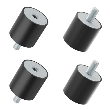 4 Pcs M6 Rubber Shock Mount, Male/Female, 20x20mm - size: M6-20x20