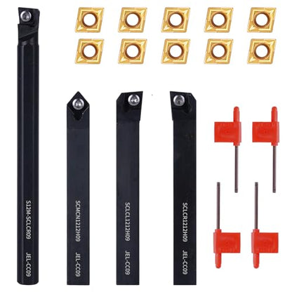 1/2" 12mm Indexable Lathe Turning Tool 14Pcs Kit for Turning