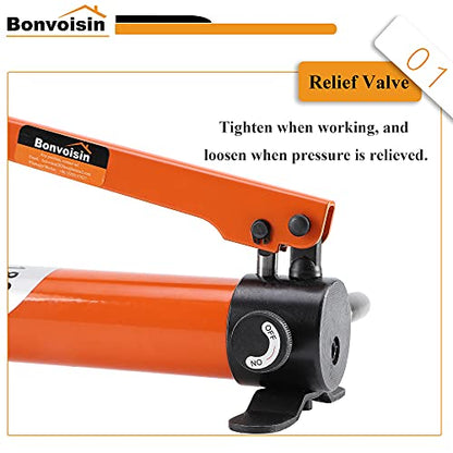 Bonvoisin CP-180 Manual Hydraulic Pump Hand Pump Hose Coupler for Hydraulic Tools(8500psi) - color: CP-180 Pump
