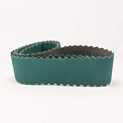 2X72 Knife Maker's Scalloped Edge Sanding Belts Extra Flexible Finishing Belts fit 2X72 Belt Sander Great for odd Shapes and Knife Handle Contours (400 Grit 3 Pk.)