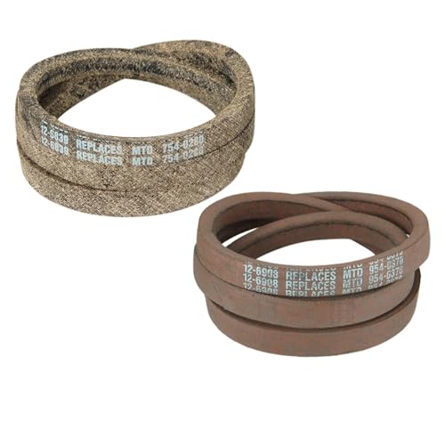 Set of 2, Both Variable Speed Belts To Replace 754-0280 and 754-0370 (also 954-0280 and 954-0370).