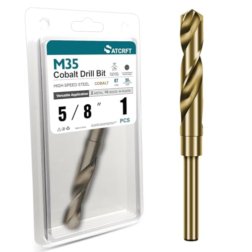 5/8 Inch Cobalt Drill Bit, M35 HSS Twist Drill Bit, 135° Split Point - size: 5/8 Inch