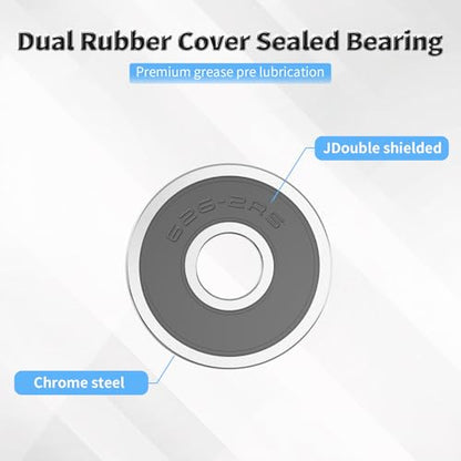 10 Pcs 626-2RS Ball Bearings, Carbon Steel, 6x19x6mm - size: 626-2RS 10Pcs