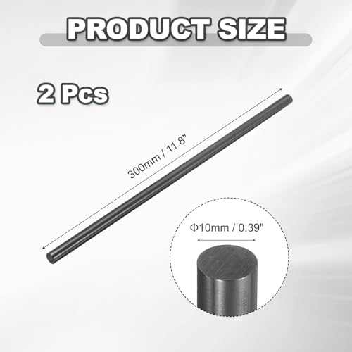PATIKIL Graphite Rod 2 Pcs Graphite Stirring Rod 300x10mm Cylinder Stick - size: 300x10mm